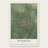 Bloomfield, Missouri map print, the full design