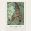 North Oakland, Pennsylvania map print, the full design
