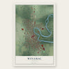 Winamac, Indiana map print, the full design