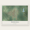 White Hall, Illinois map print, the full design