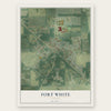 Fort White, Florida map print, the full design