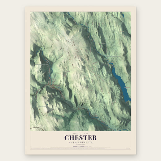 Chester, Massachusetts map print, the full design
