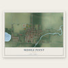 Middle Point, Ohio map print, the full design