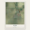 Webb, Iowa map print, the full design