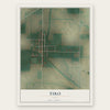 Tiro, Ohio map print, the full design