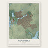 Woodmere, New York map print, the full design