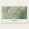 Dingman, Pennsylvania map print, the full design