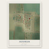 Hendrum, Minnesota map print, the full design