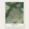 Parksley, Virginia map print, the full design