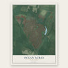 Ocean Acres, New Jersey map print, the full design