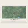 St. Francis, Minnesota map print, the full design