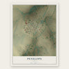 Penelope, Texas map print, the full design