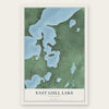 East Gull Lake, Minnesota map print, the full design