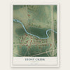 Stony Creek, Virginia map print, the full design