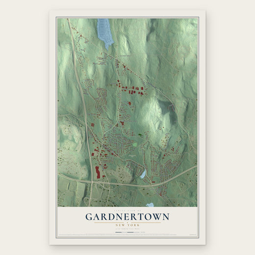 Gardnertown, New York map print, the full design