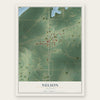 Nelson, Illinois map print, the full design
