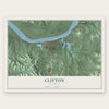 Clifton, Tennessee map print, the full design