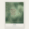 Yale, South Dakota map print, the full design