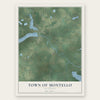 Town of Montello, Wisconsin map print, the full design