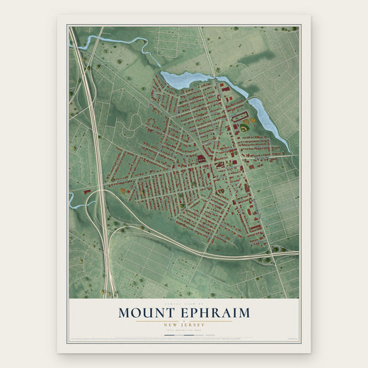Mount Ephraim, New Jersey map print, the full design