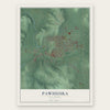Pawhuska, Oklahoma map print, the full design