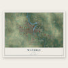 Waverly, Iowa map print, the full design