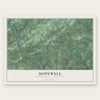 Hopewell, Mercer County, New Jersey map print, the full design
