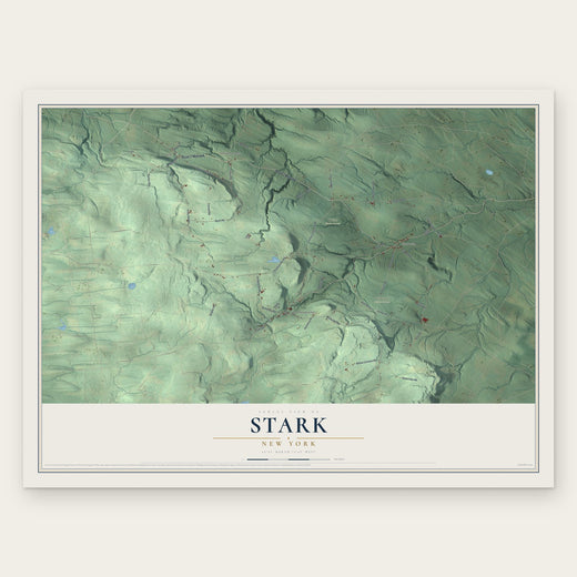 Stark, New York map print, the full design