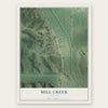 Mill Creek, Illinois map print, the full design