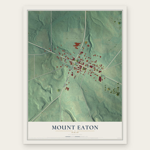 Mount Eaton, Ohio map print, the full design