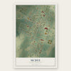 McBee, South Carolina map print, the full design
