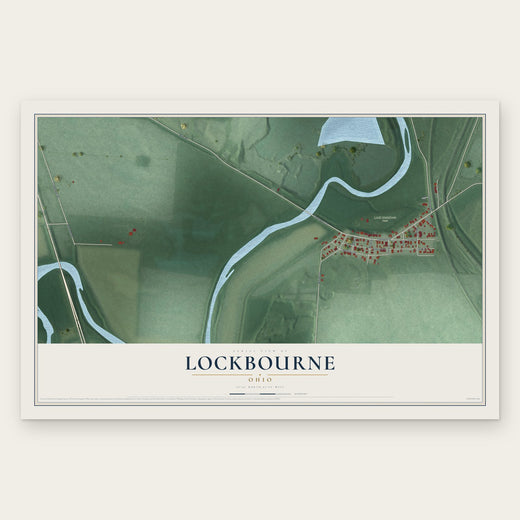 Lockbourne, Ohio map print, the full design