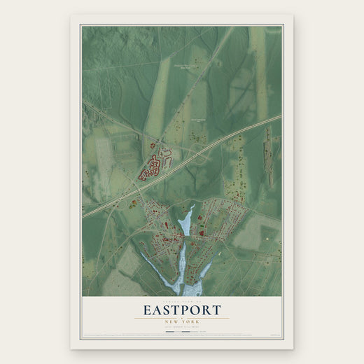 Eastport, New York map print, the full design