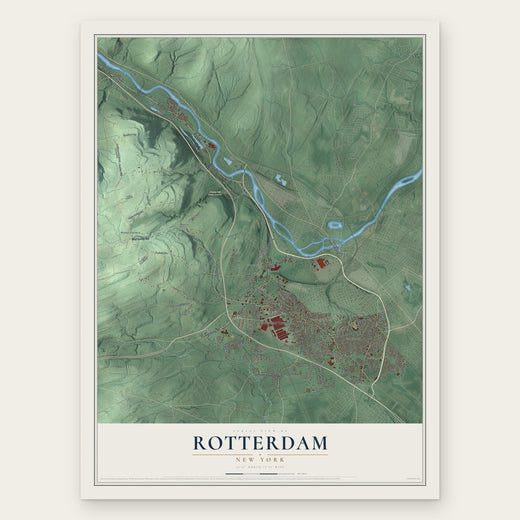 Rotterdam, New York map print, the full design