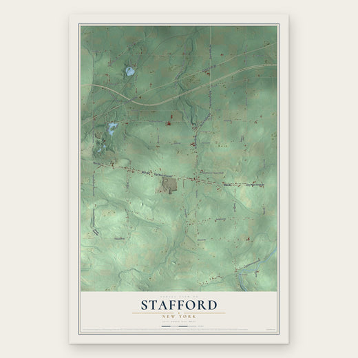 Stafford, New York map print, the full design