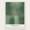 Mound City, South Dakota map print, the full design