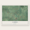 Camden, Alabama map print, the full design