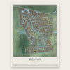 Weston, Florida map print, the full design
