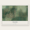 Thayer, Illinois map print, the full design