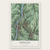 Wheeling, West Virginia map print, the full design