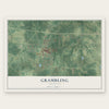 Grambling, Louisiana map print, the full design