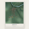 Quincy, Ohio map print, the full design