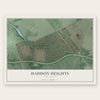 Haddon Heights, New Jersey map print, the full design