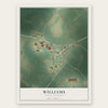 Williams, South Carolina map print, the full design
