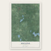 Higgins, Michigan map print, the full design