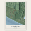 Mauckport, Indiana map print, the full design