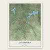 Jacksboro, Texas map print, the full design