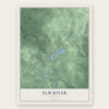 Elm River, Michigan map print, the full design