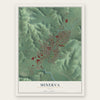 Minerva, Ohio map print, the full design