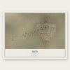 Roy, New Mexico map print, the full design